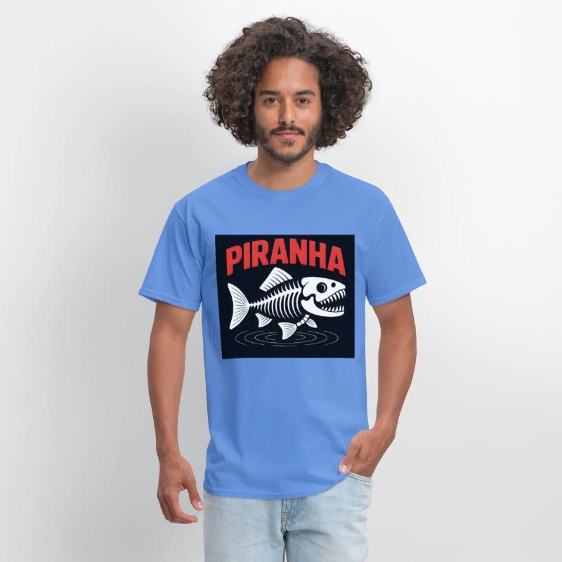 Piranha Skeleton – Bold Fish Bones Graphic