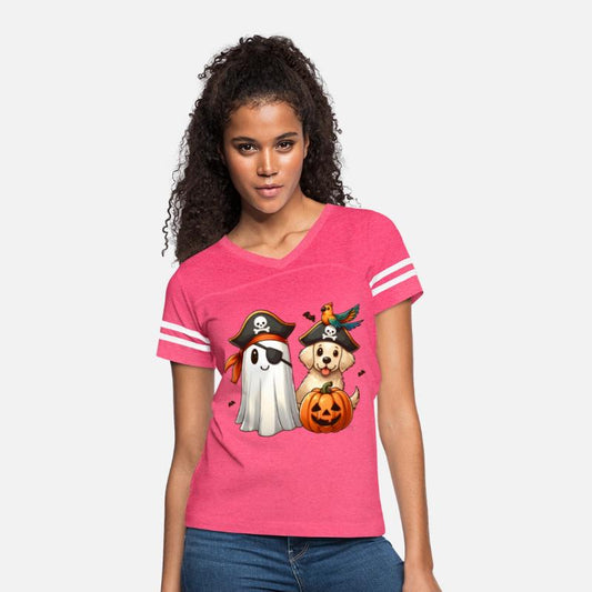 Pirate Pup and Ghostly Pumpkin Halloween Design