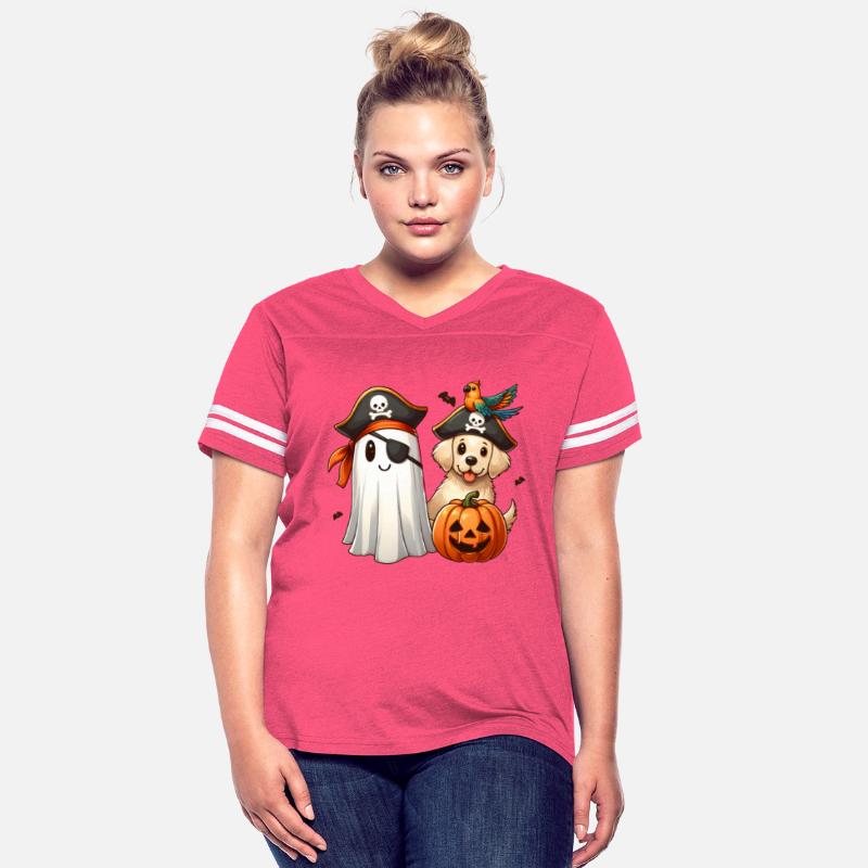 Pirate Pup and Ghostly Pumpkin Halloween Design