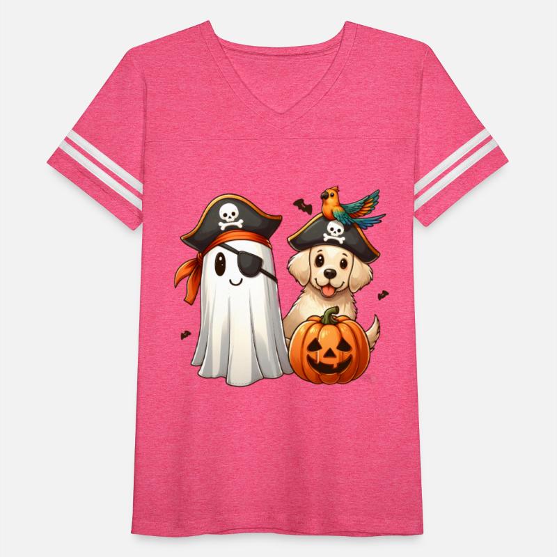 Pirate Pup and Ghostly Pumpkin Halloween Design