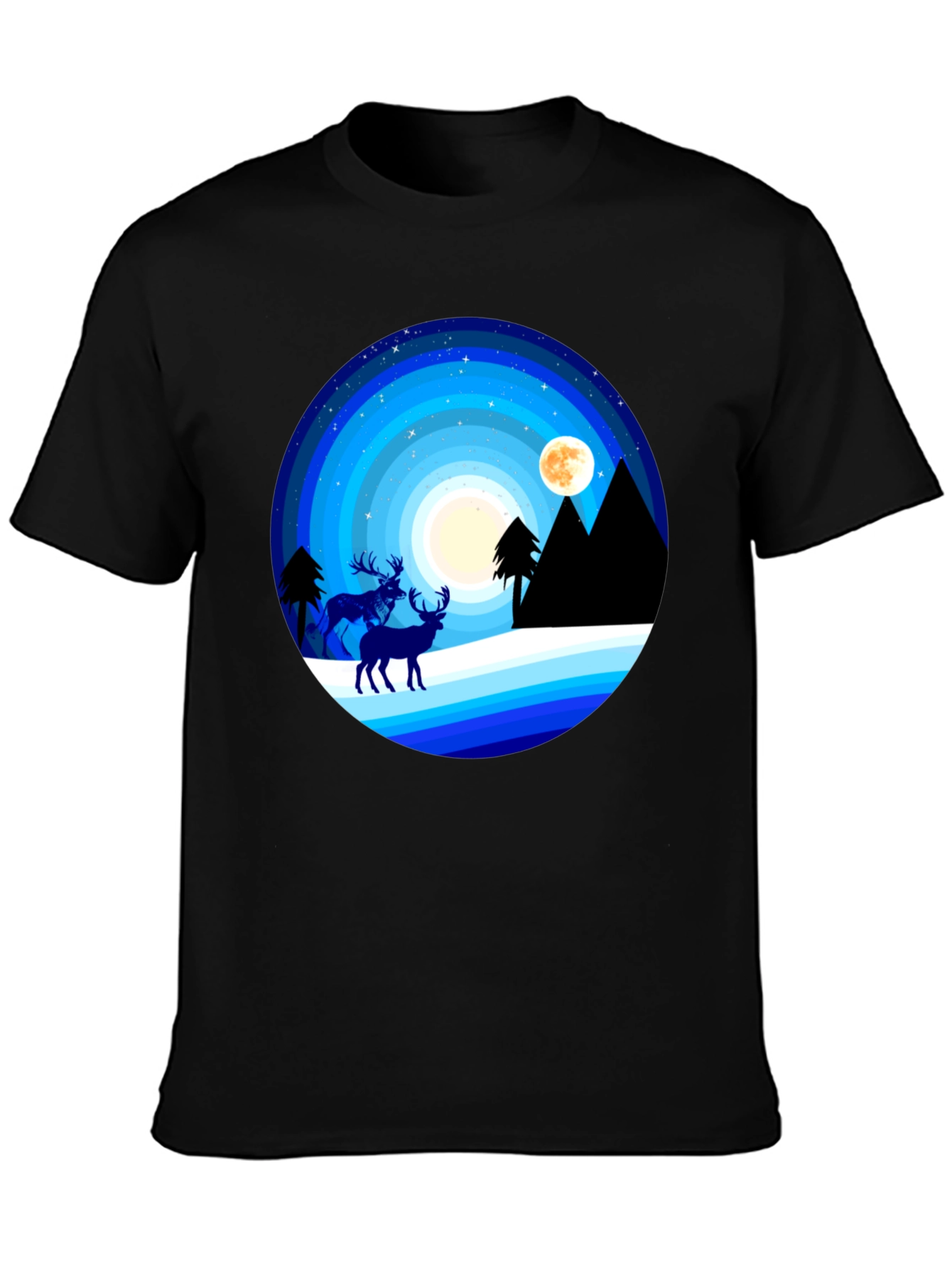Night Deer T-Shirt - Graphic Tee