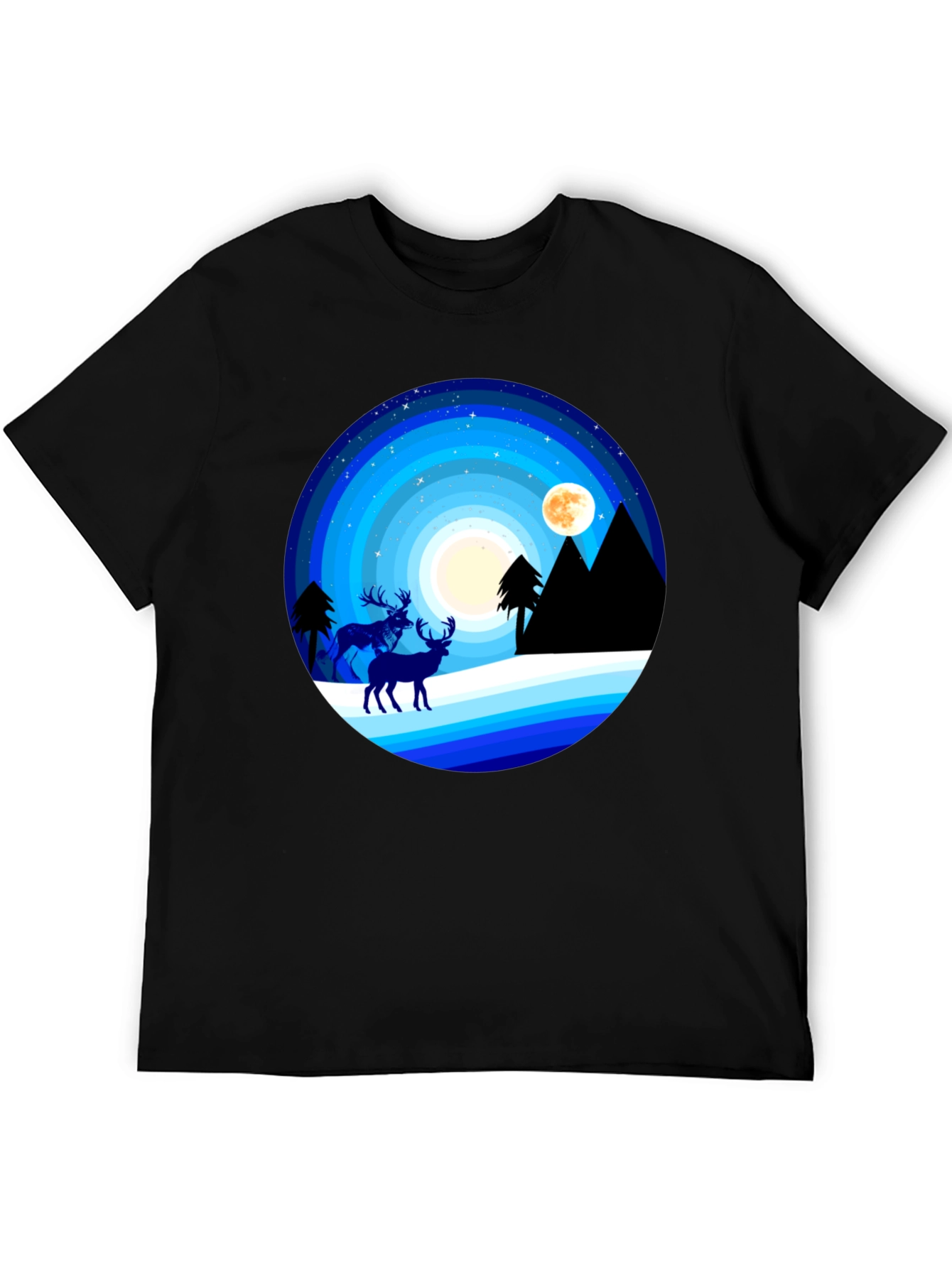 Night Deer T-Shirt - Graphic Tee