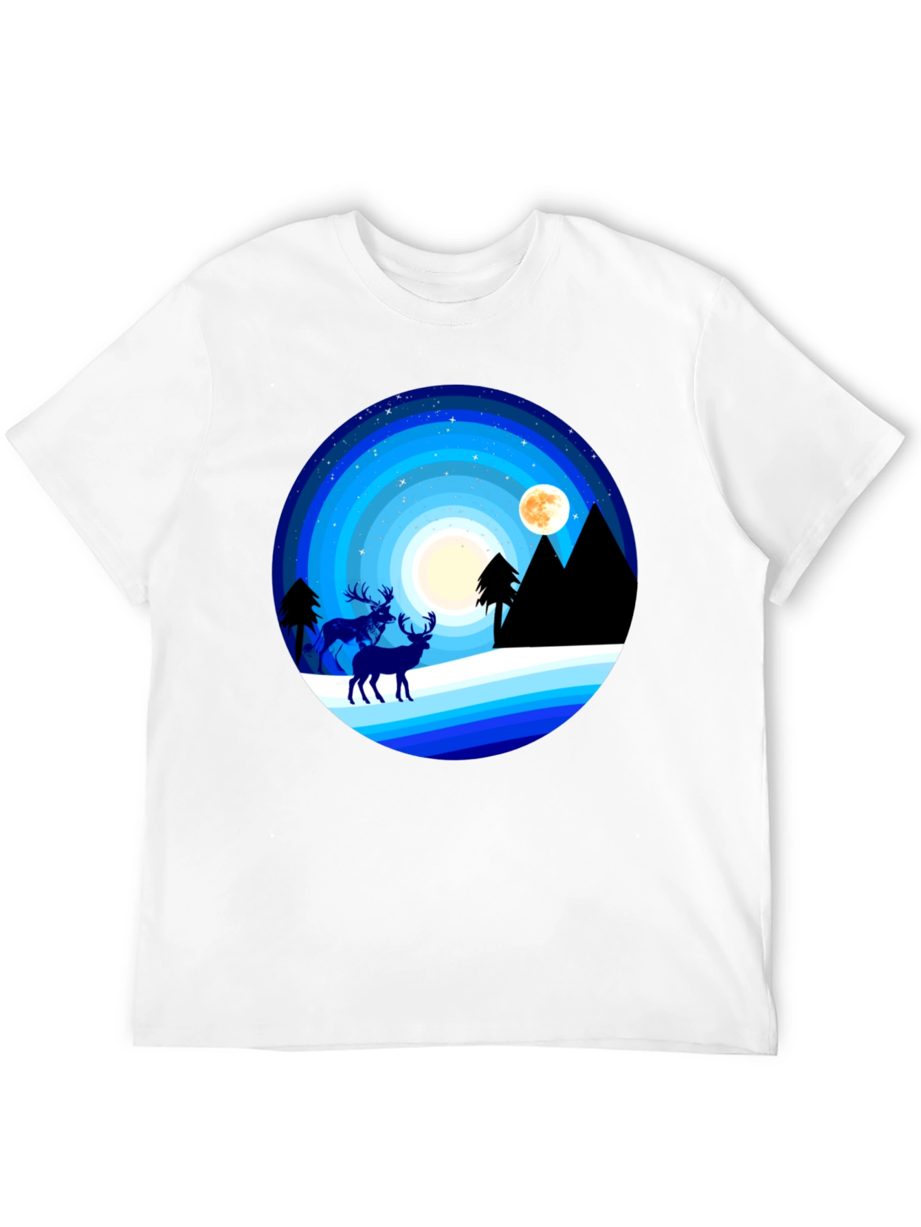 Night Deer T-Shirt - Graphic Tee