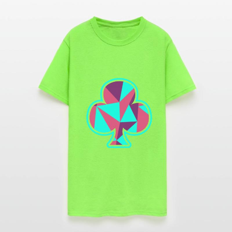 Playing card clover gift game player poker neon