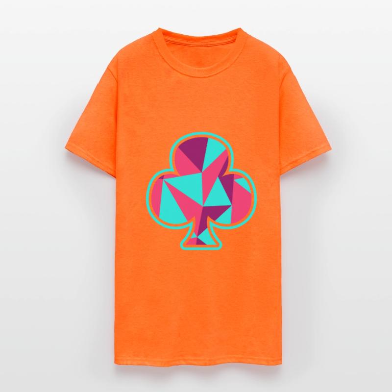 Playing card clover gift game player poker neon