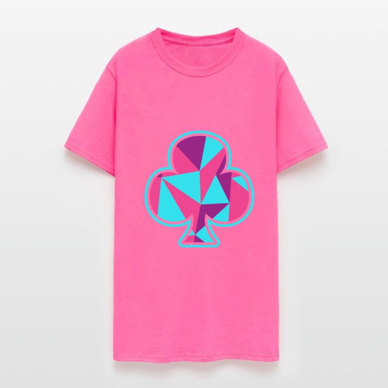 Playing card clover gift game player poker neon