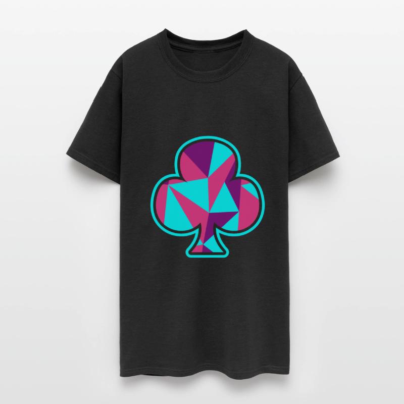 Playing card clover gift game player poker neon