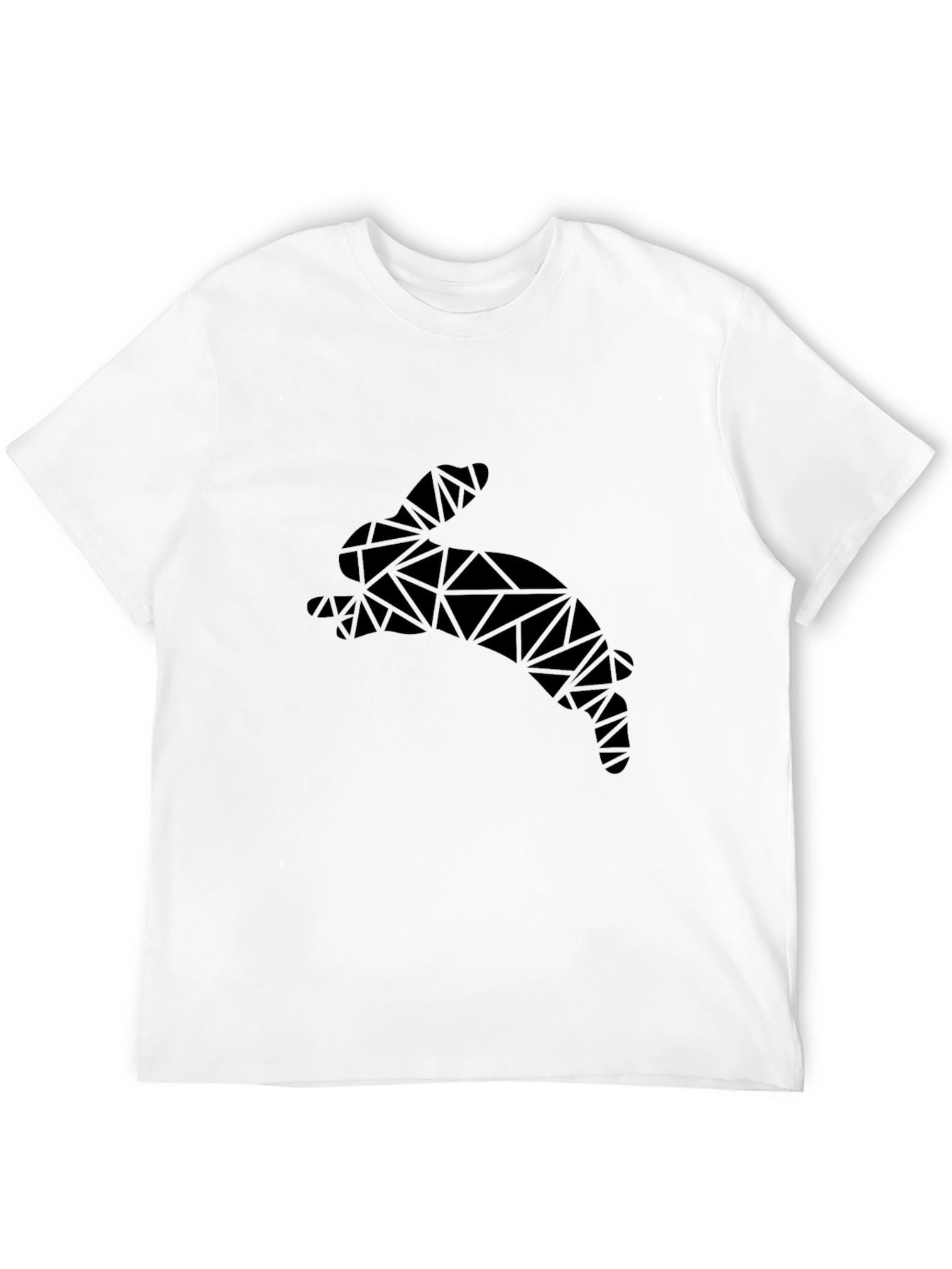 Geometric Bunny T-Shirt - Modern Black Tee