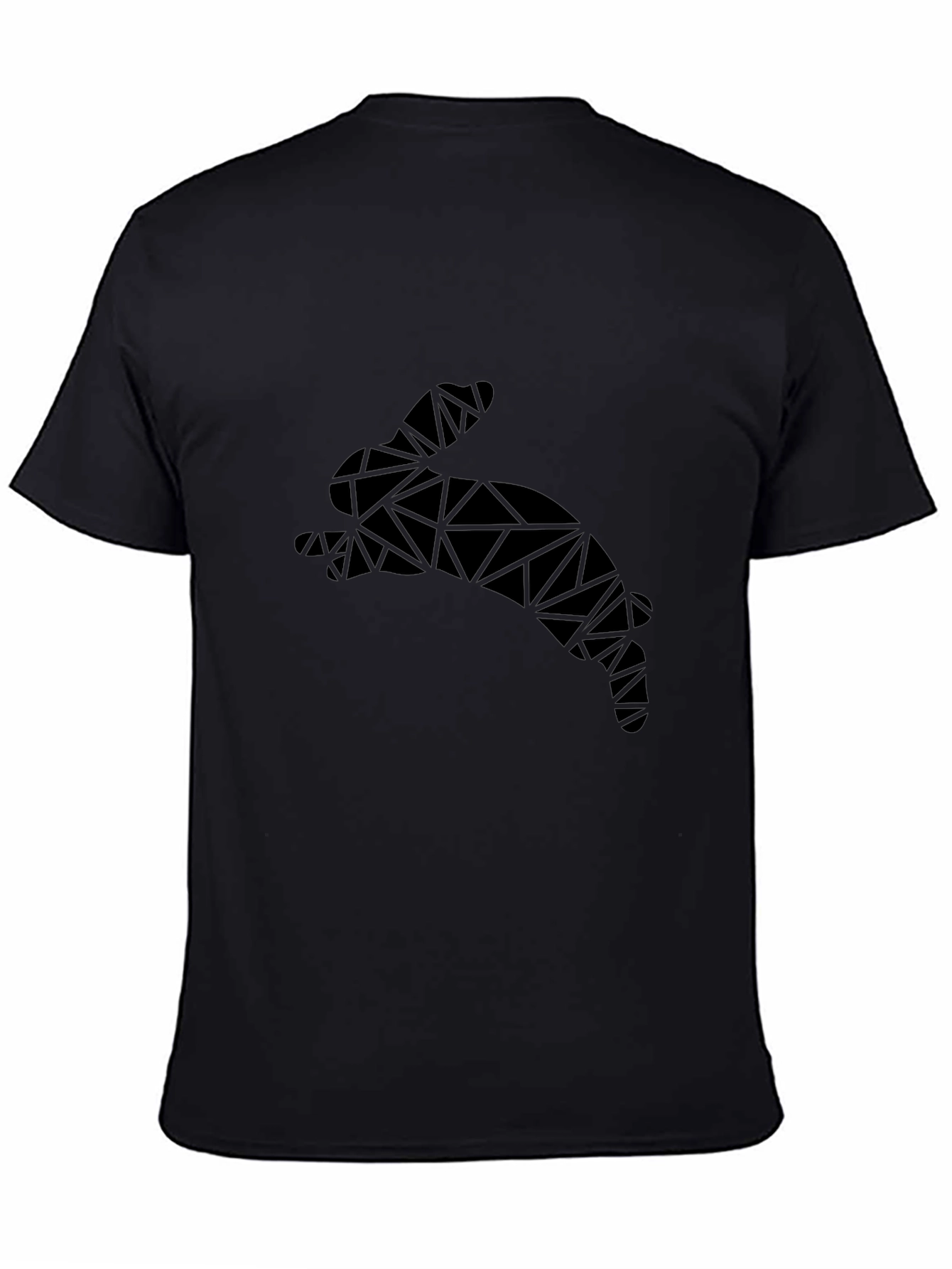 Geometric Bunny T-Shirt - Modern Black Tee