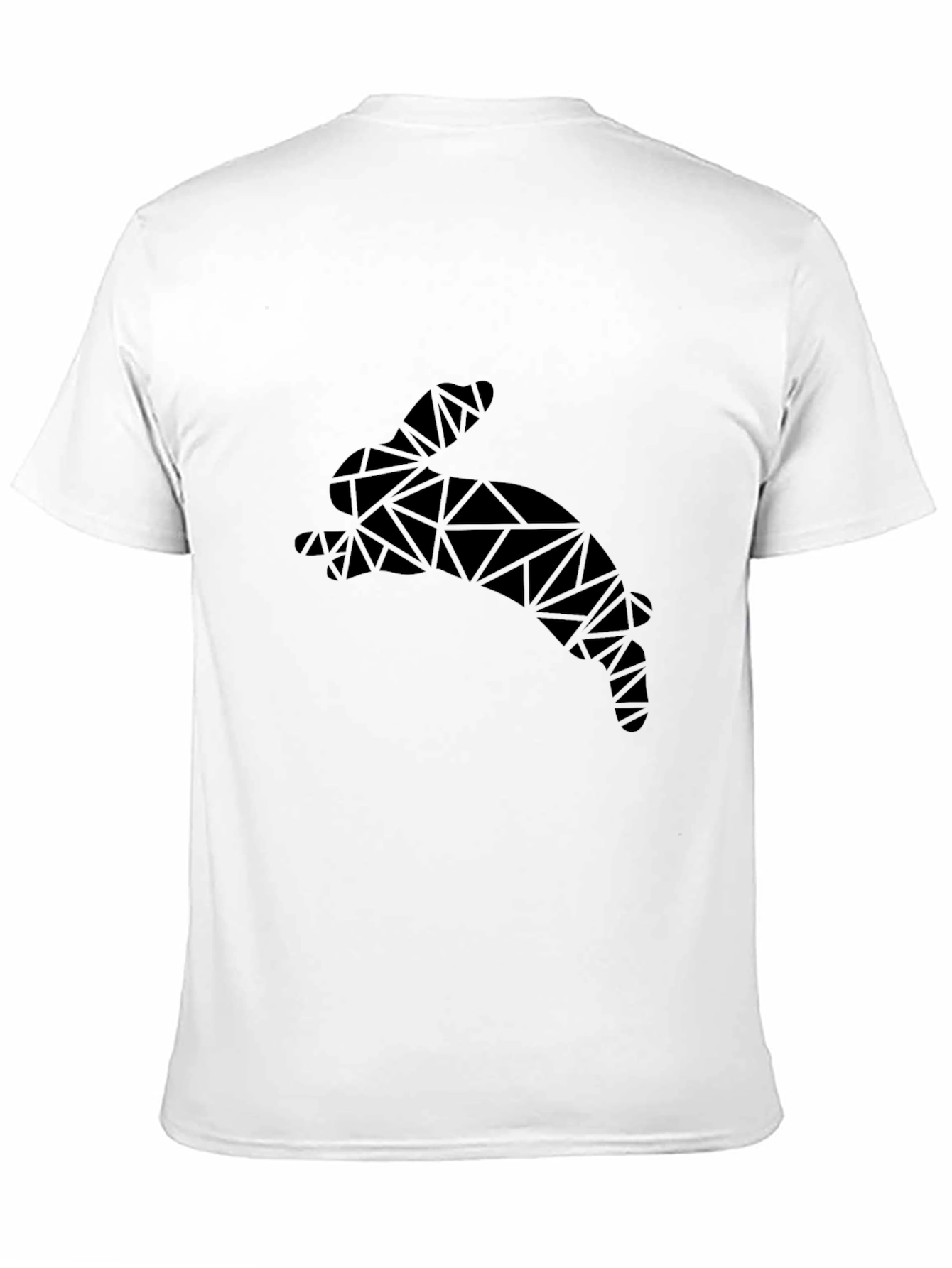 Geometric Bunny T-Shirt - Modern Black Tee