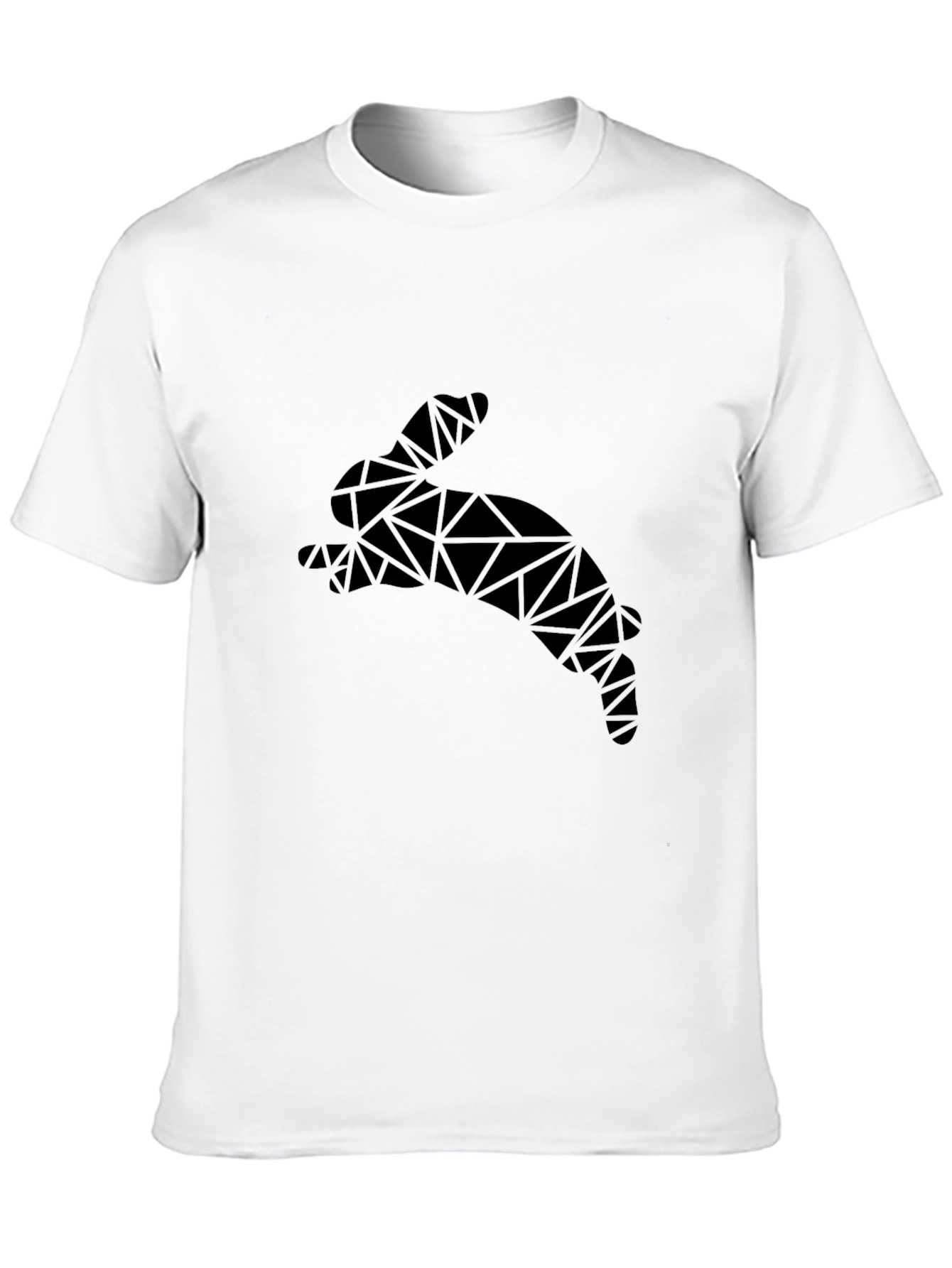 Geometric Bunny T-Shirt - Modern Black Tee
