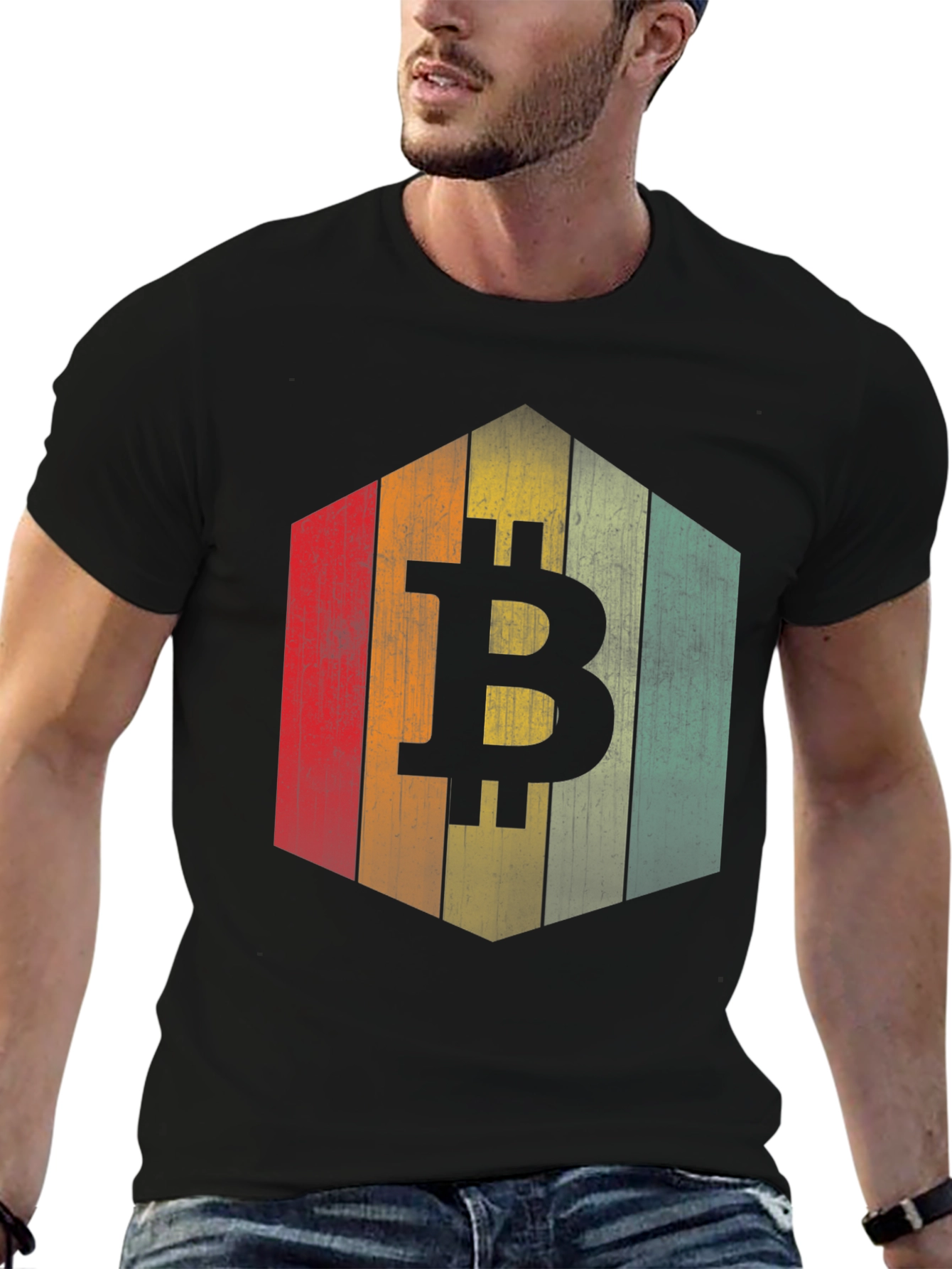 Bitcoin Retro Style T-Shirt - Crypto Currency Tee