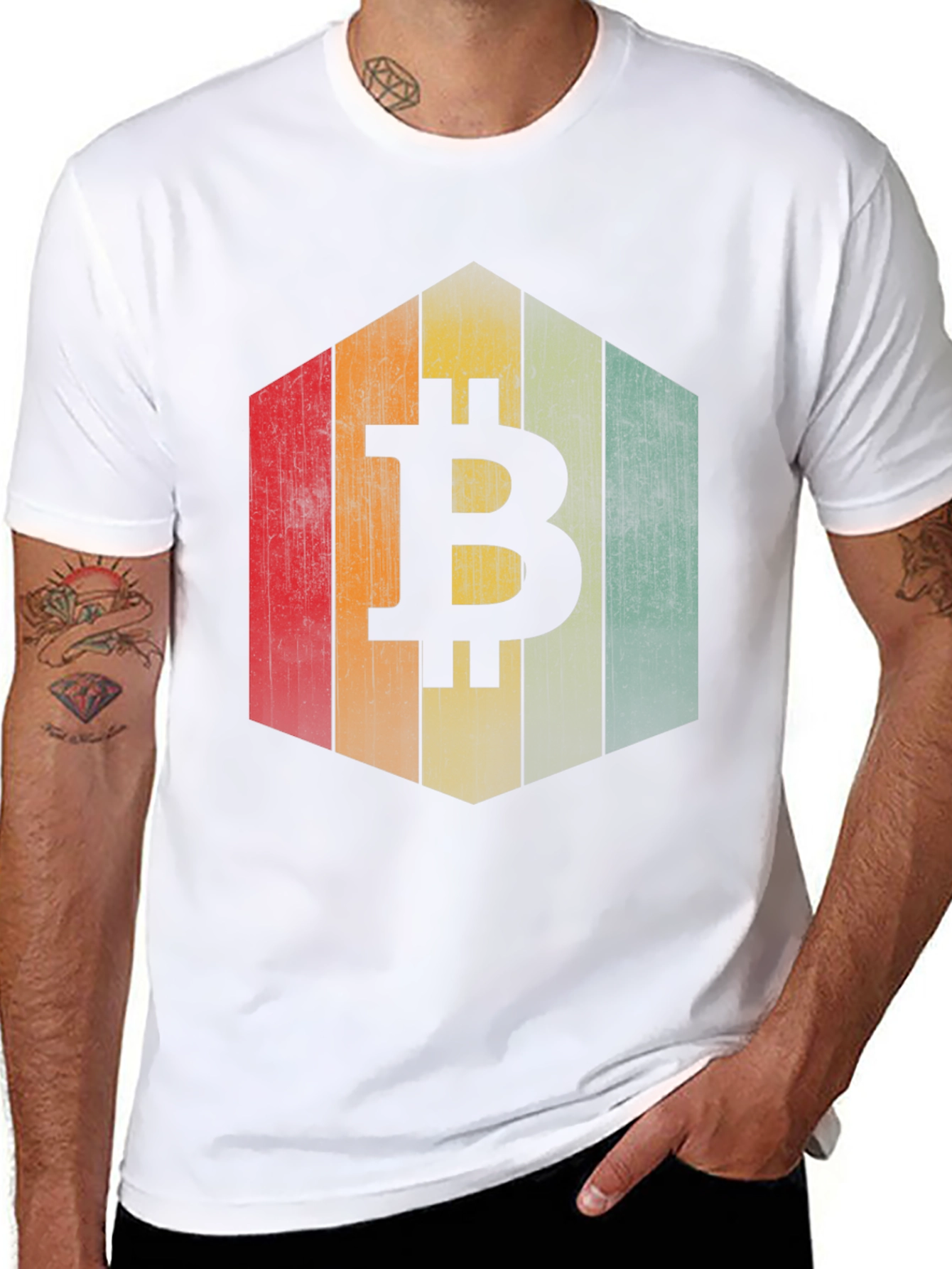 Bitcoin Retro Style T-Shirt - Crypto Currency Tee