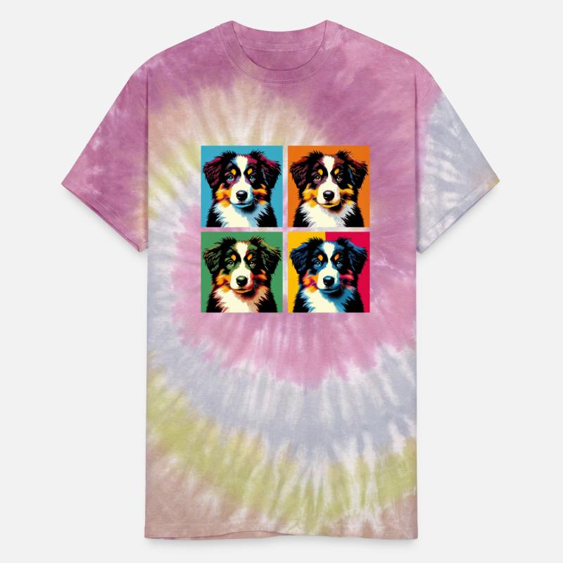 Pop Retro Australian Shepherd - Dog Portrait