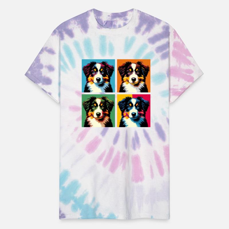 Pop Retro Australian Shepherd - Dog Portrait