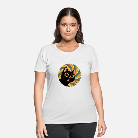 Psychedelic Black Cat – Hypnotic Retro Vibes