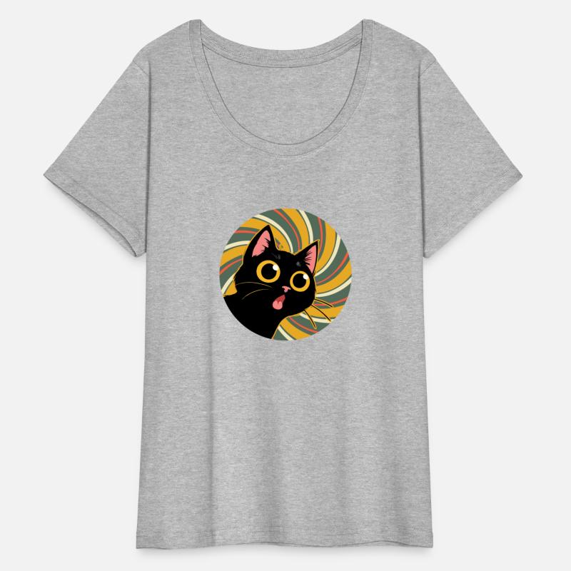 Psychedelic Black Cat – Hypnotic Retro Vibes