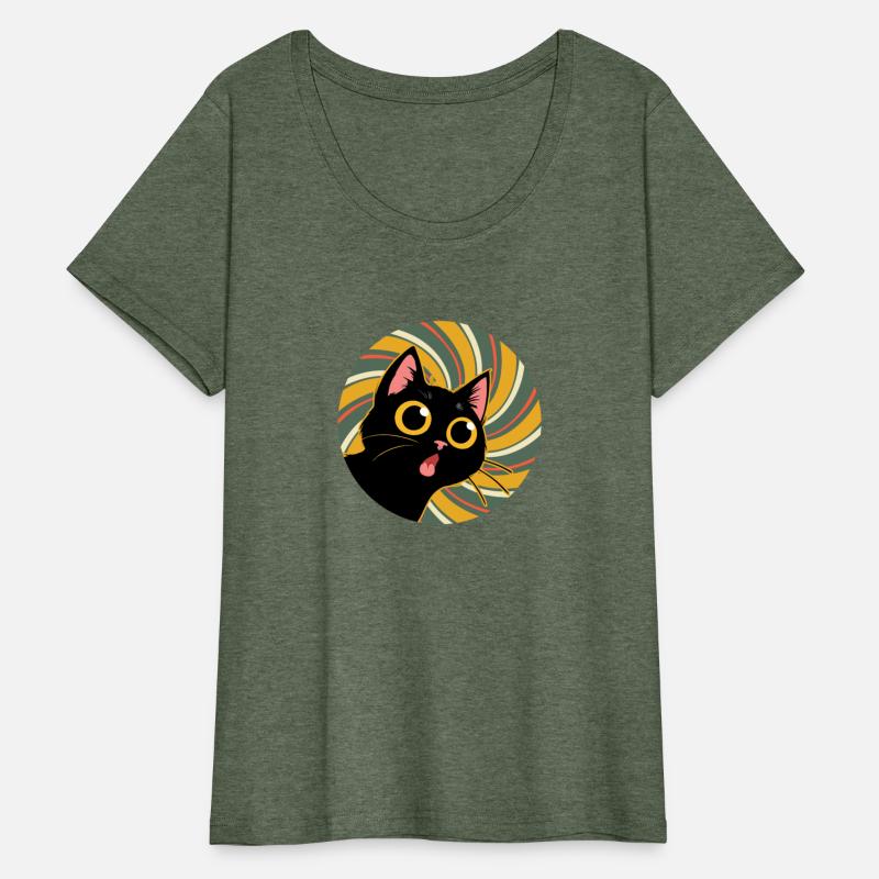 Psychedelic Black Cat – Hypnotic Retro Vibes