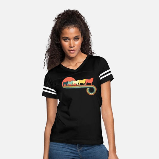 Pug Dog Retro Vintage Sunset Rainbow Color