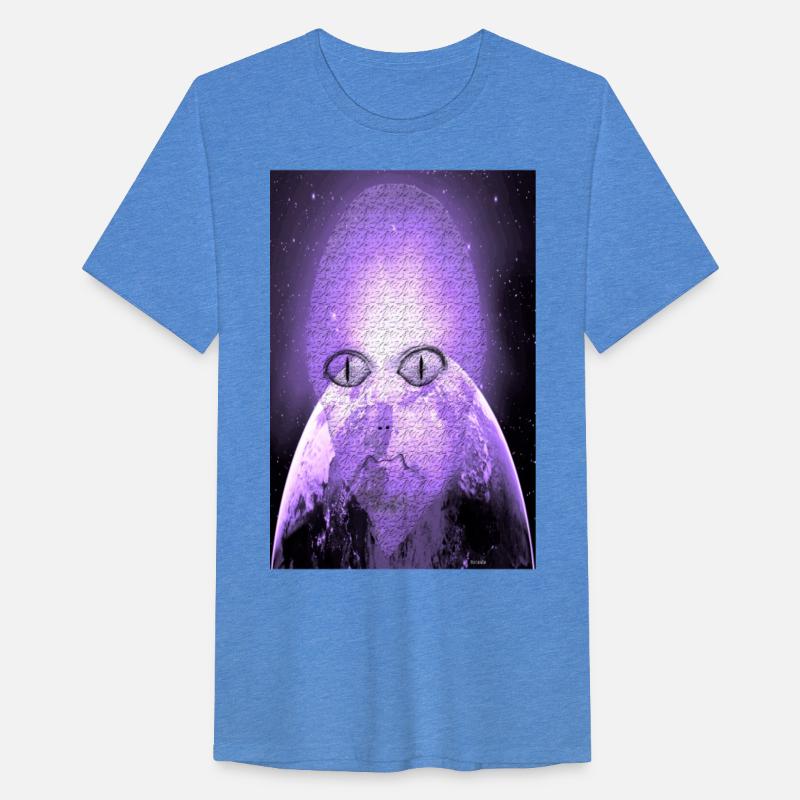 Purple Alien Watches Over Planet