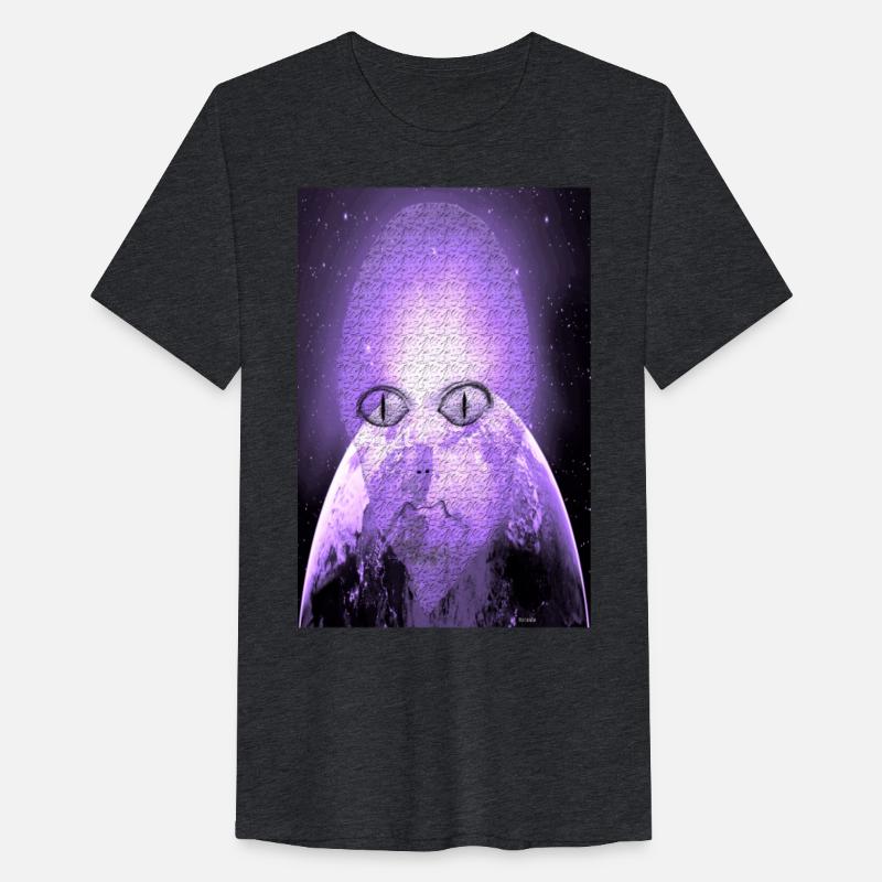 Purple Alien Watches Over Planet