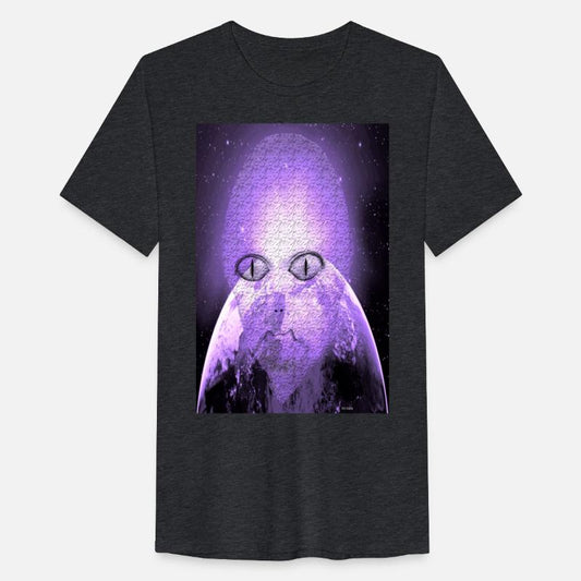 Purple Alien Watches Over Planet