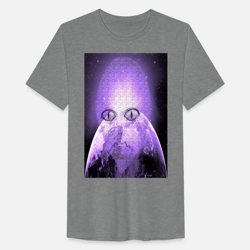 Purple Alien Watches Over Planet