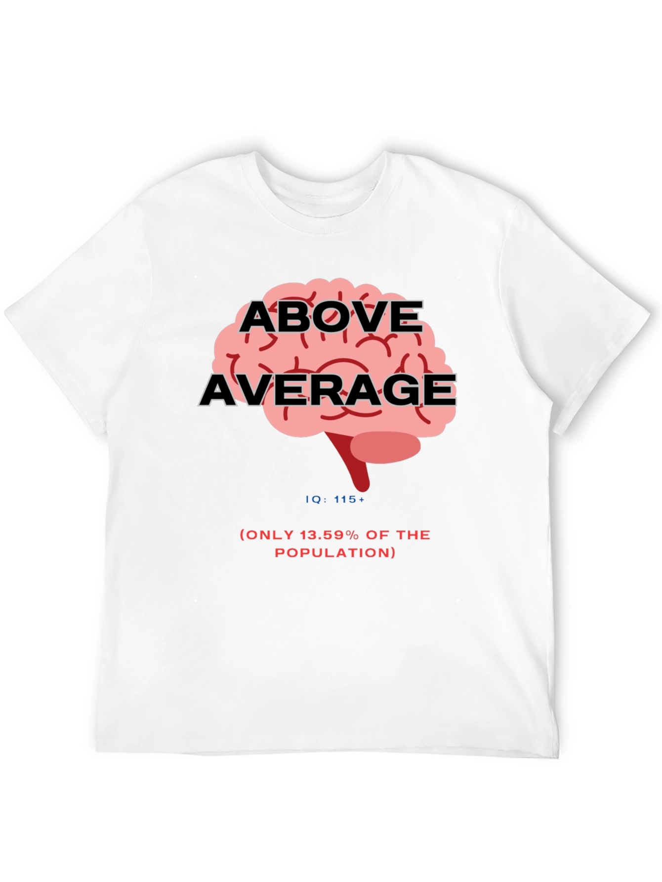 Above Average IQ Brain Graphic Tee - Black