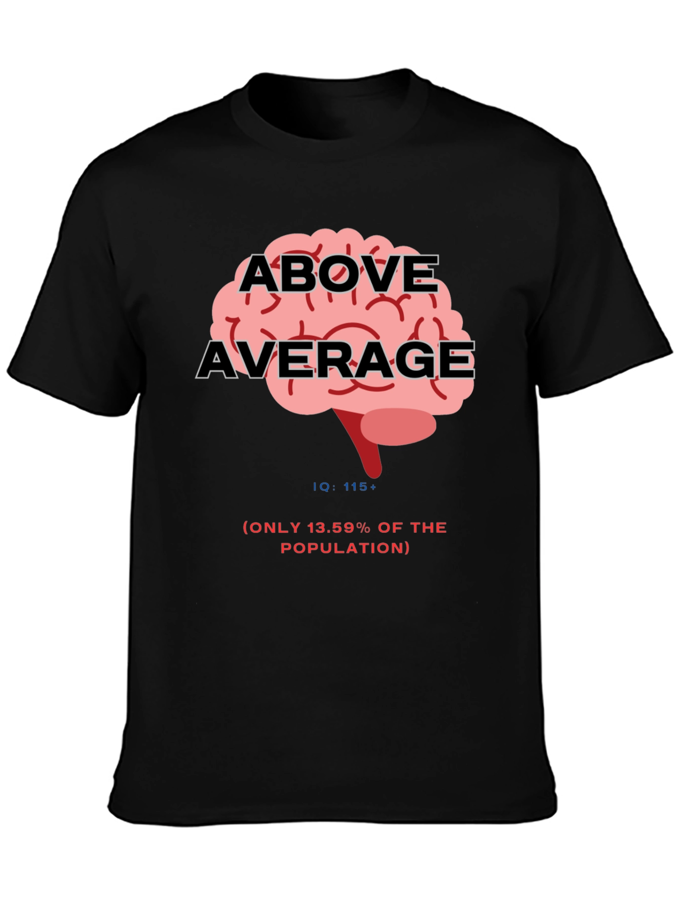 Above Average IQ Brain Graphic Tee - Black