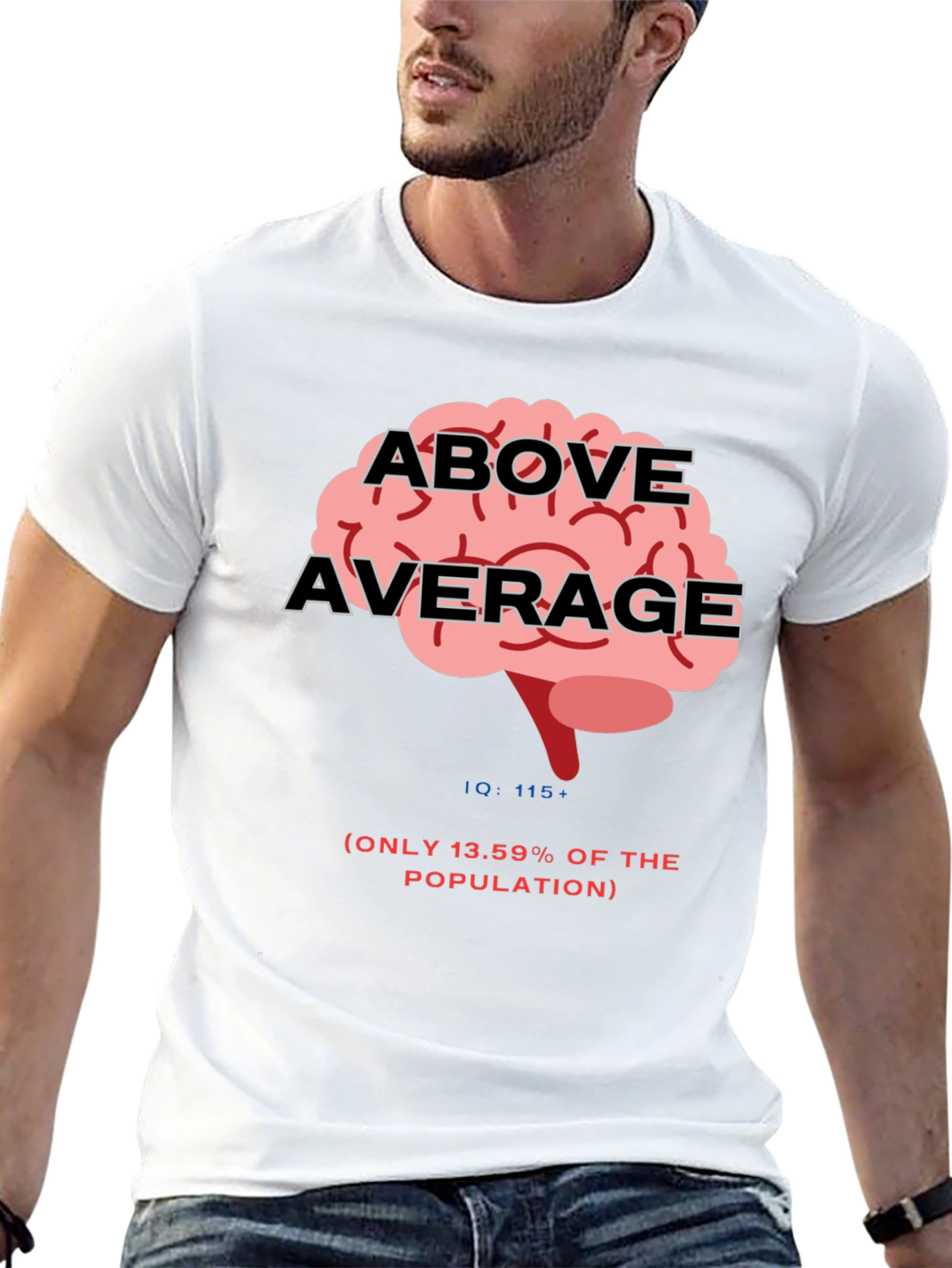 Above Average IQ Brain Graphic Tee - Black