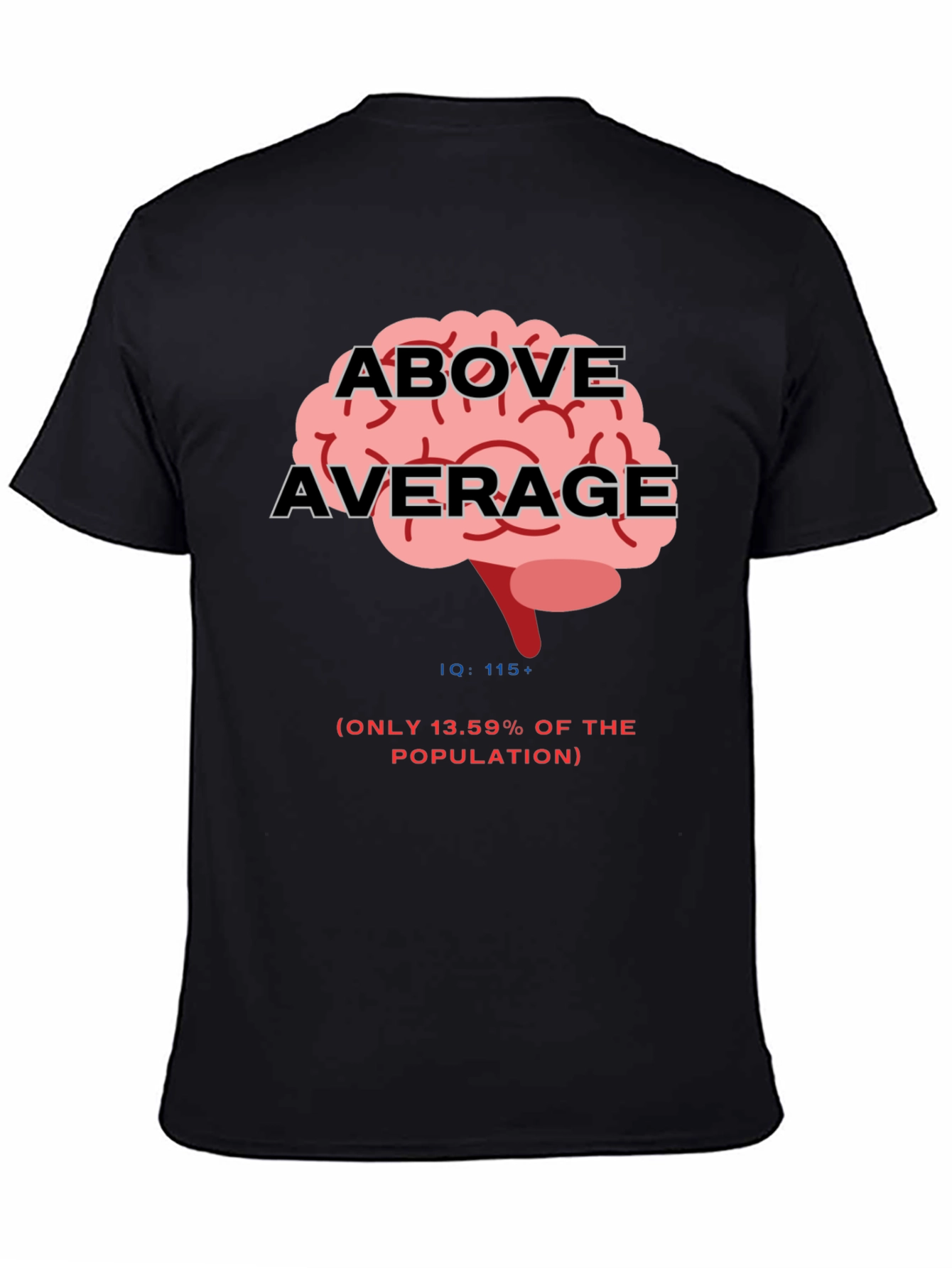 Above Average IQ Brain Graphic Tee - Black