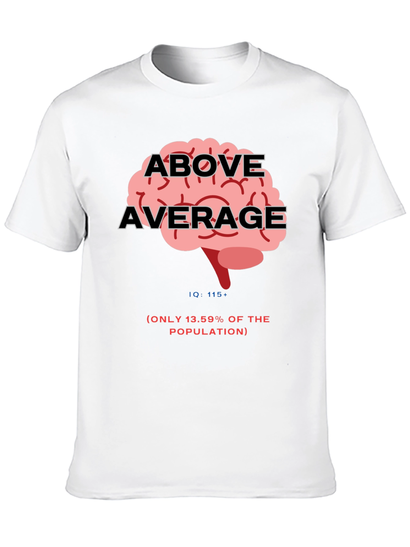 Above Average IQ Brain Graphic Tee - Black