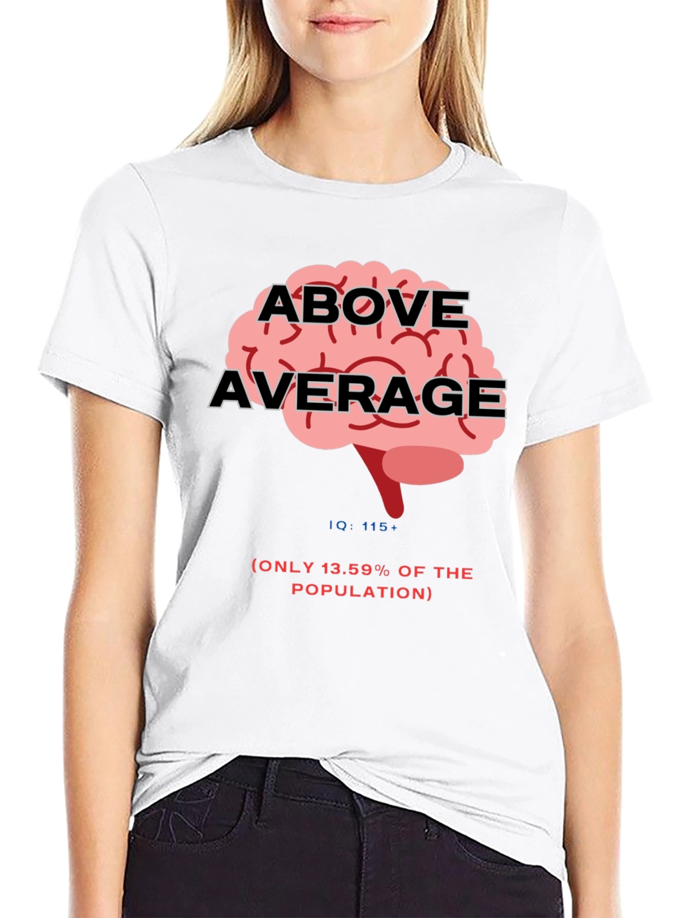 Above Average IQ Brain Graphic Tee - Black