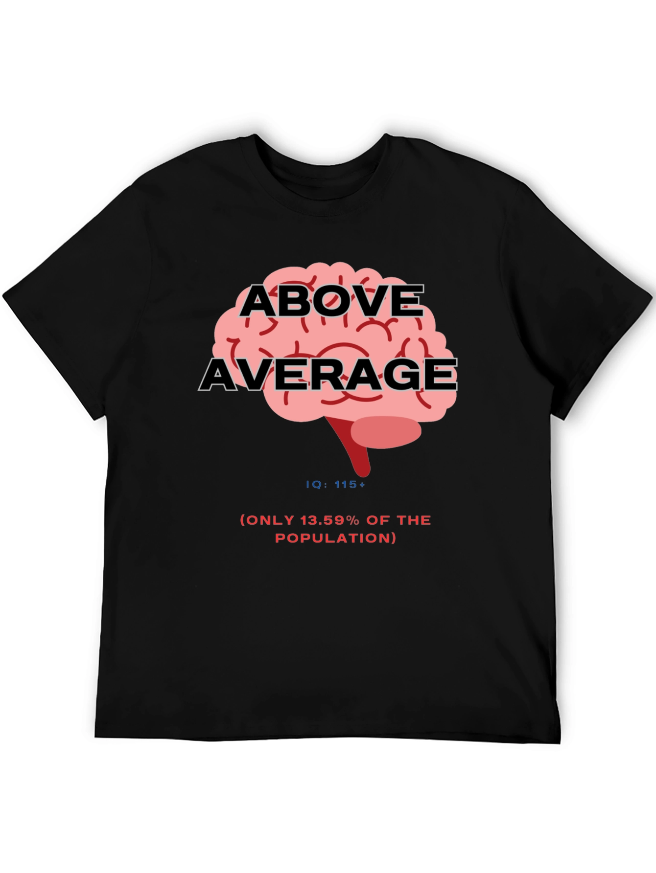Above Average IQ Brain Graphic Tee - Black