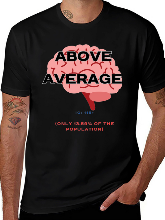 Above Average IQ Brain Graphic Tee - Black