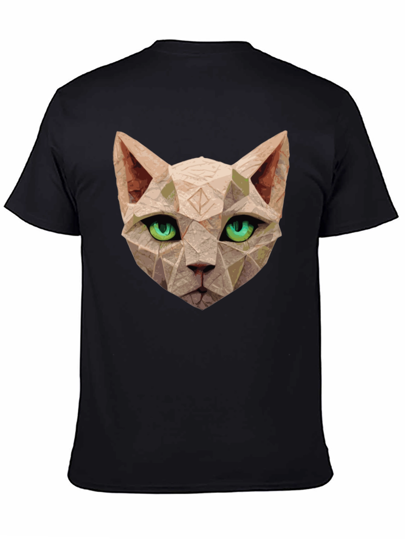 Geometric Cat T-Shirt - Unique Art Tee