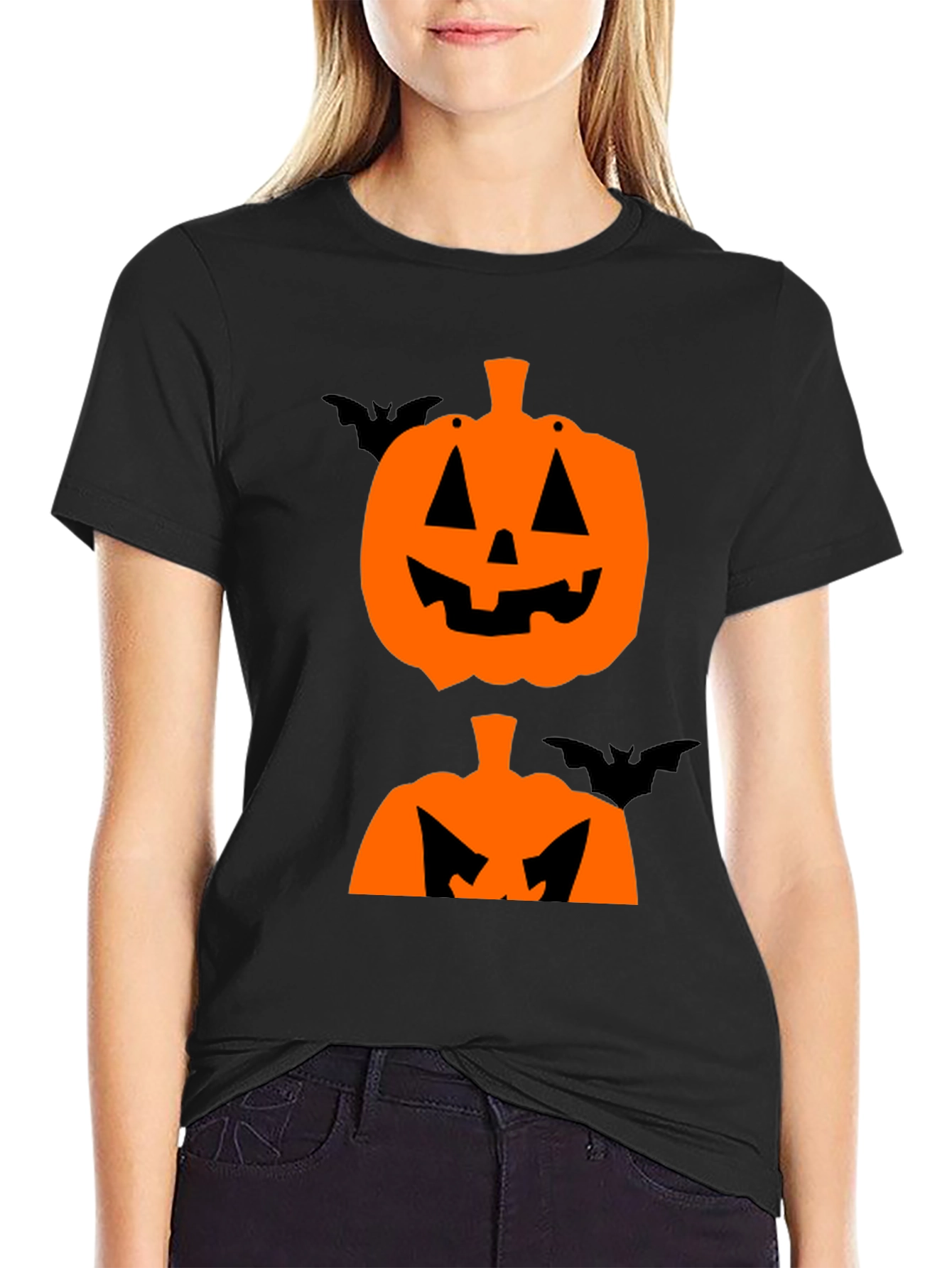 Halloween Pumpkin Bat T-Shirt