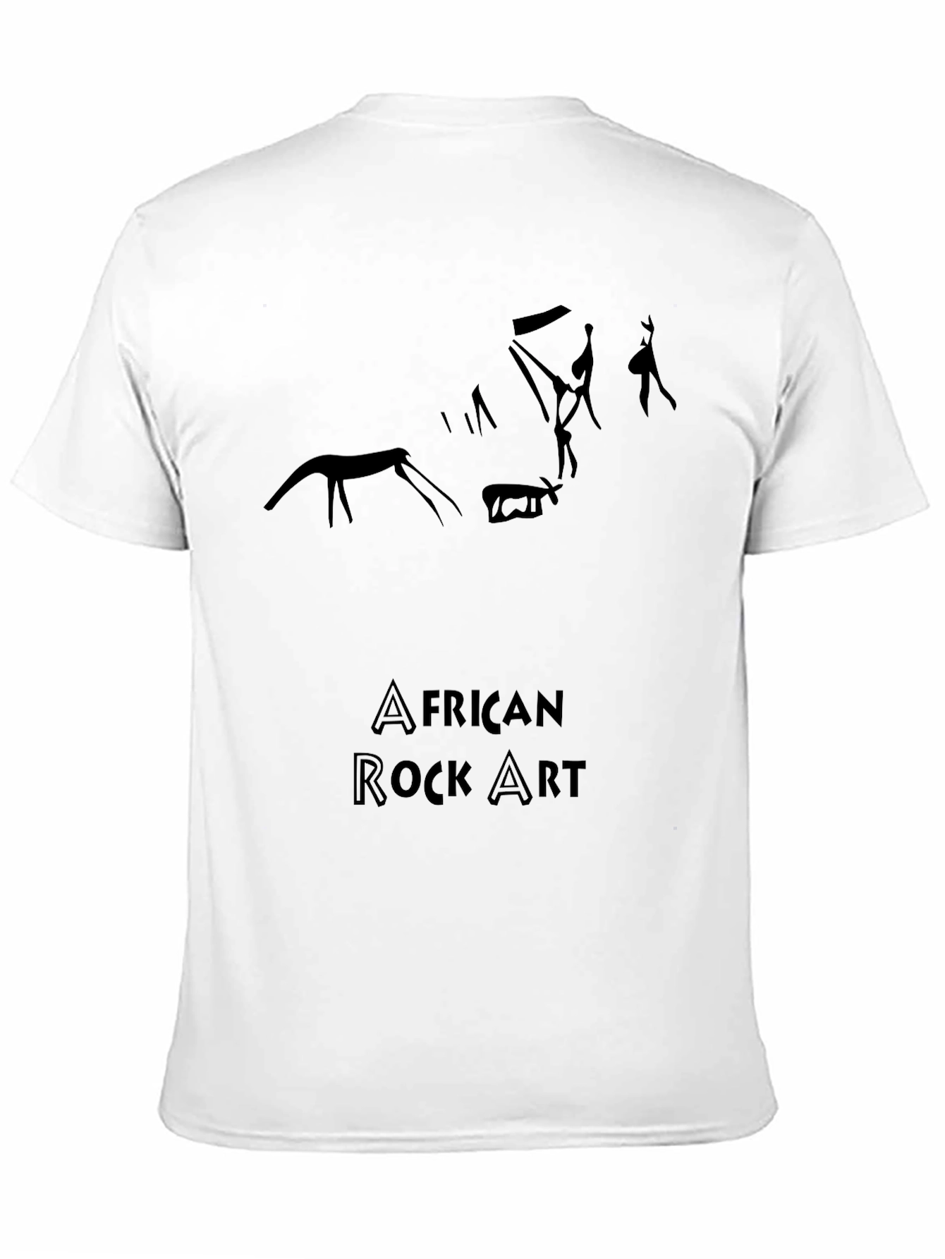 African Rock Art Mens Black Tee