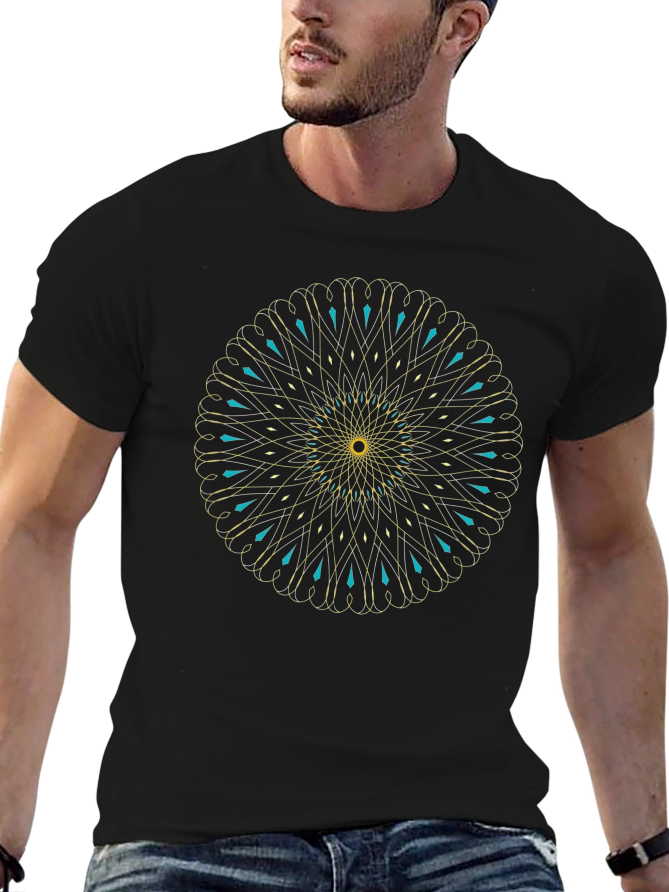 Geometric Mandala Graphic Tee - Stylish & Unique Design