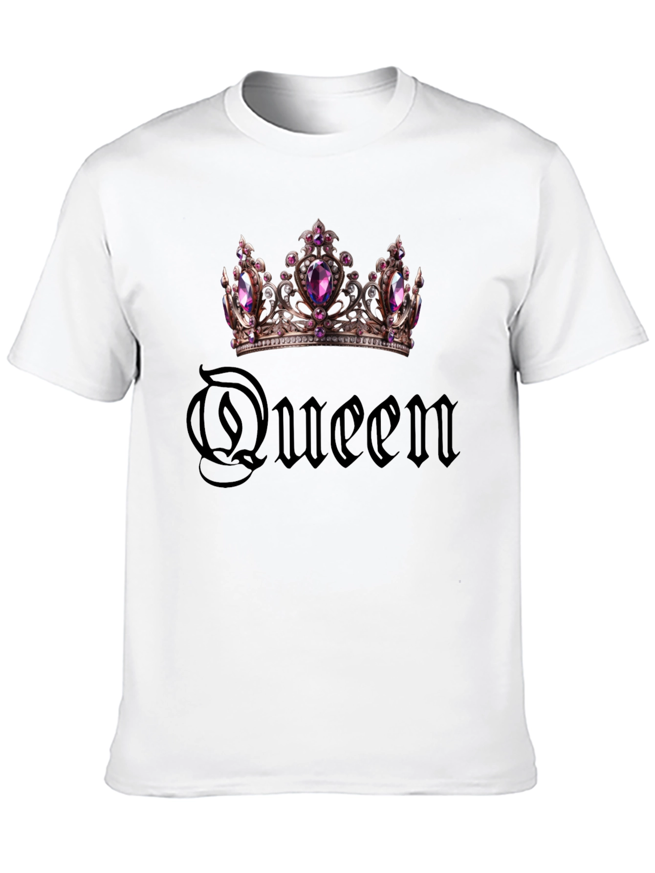 Queen Crown Graphic T-Shirt - Stylish Black Tee