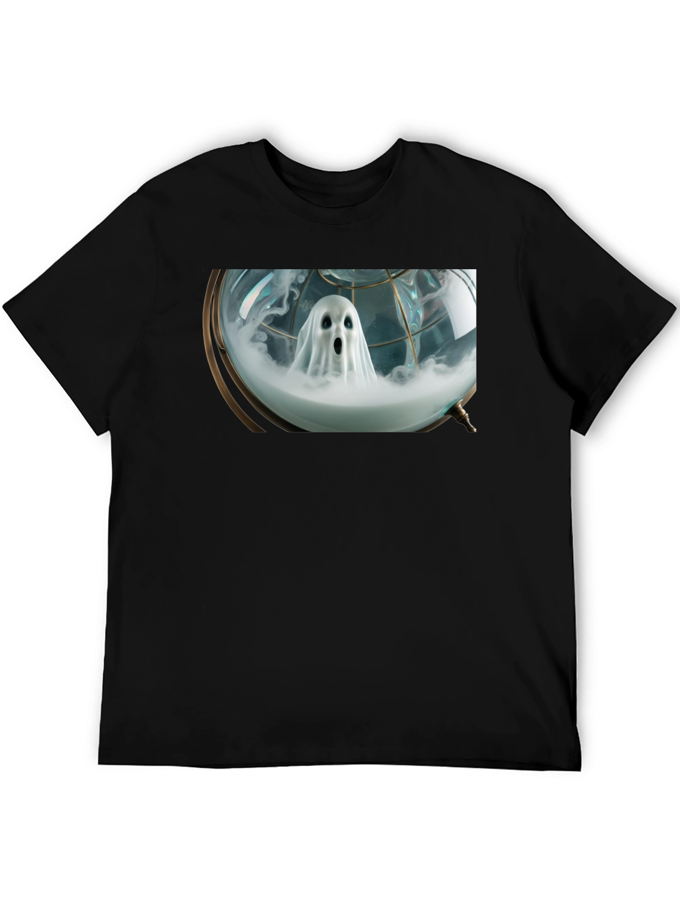 Ghost Globe Graphic T-Shirt - Spooky Style