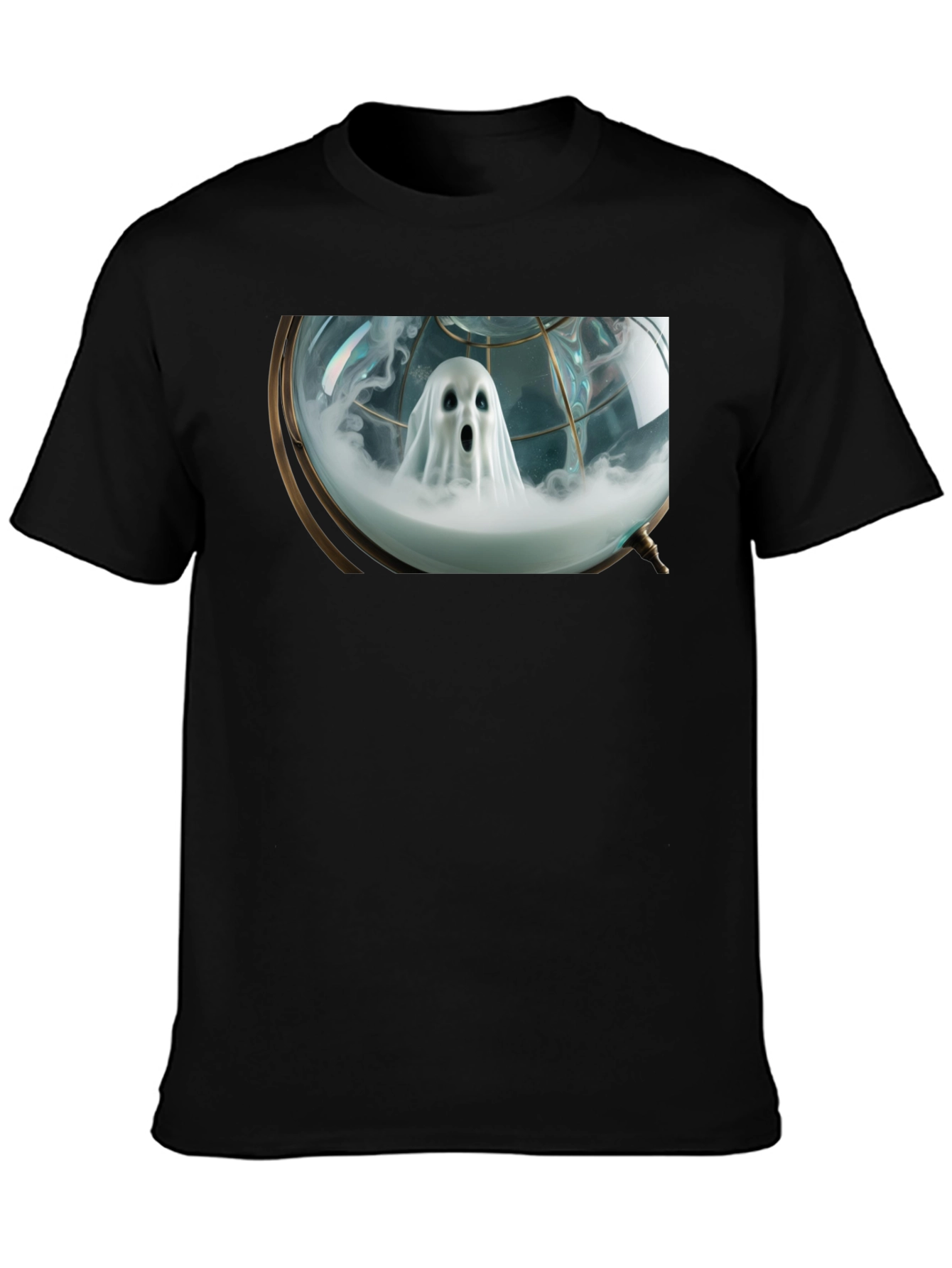 Ghost Globe Graphic T-Shirt - Spooky Style