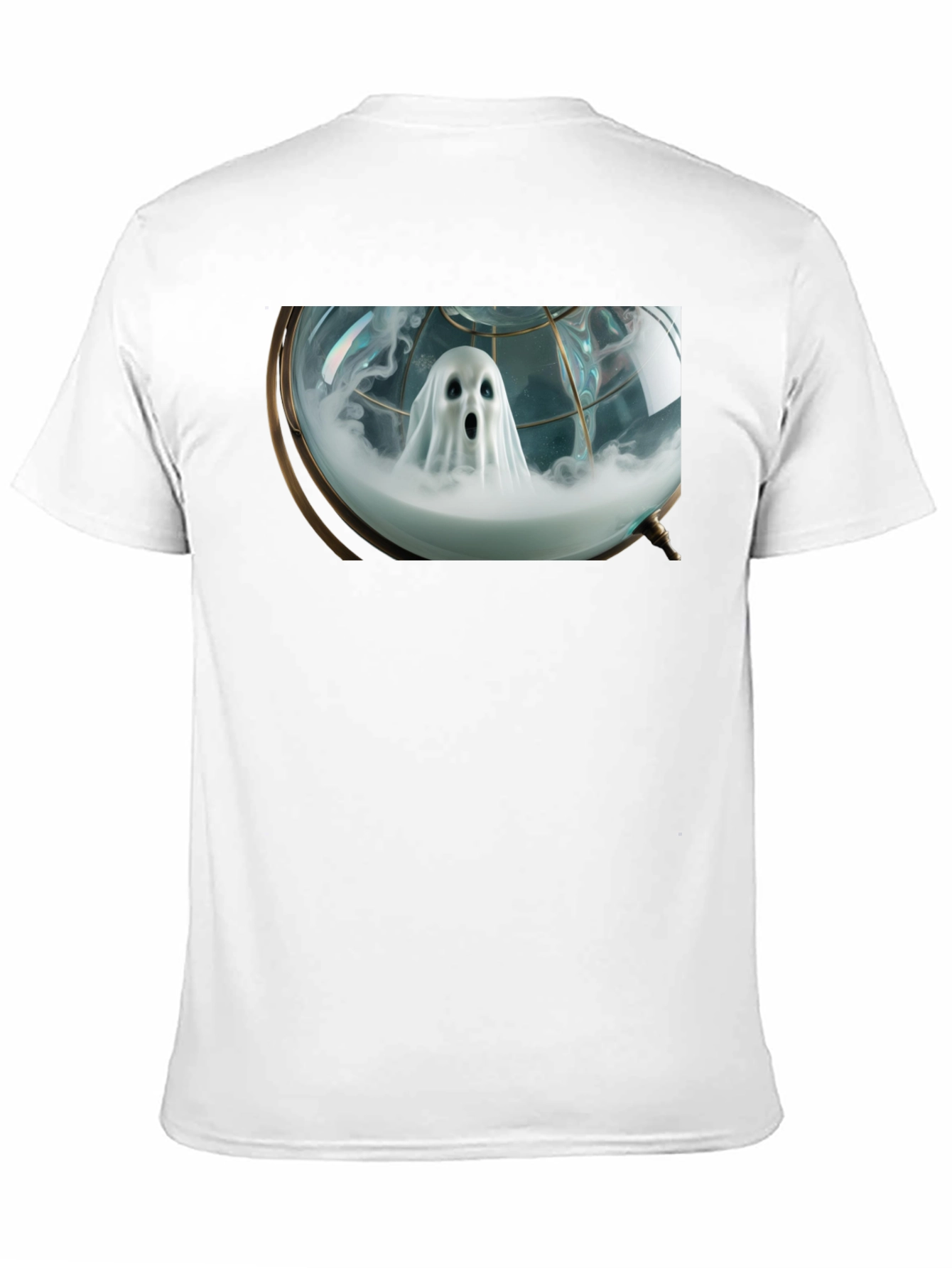 Ghost Globe Graphic T-Shirt - Spooky Style