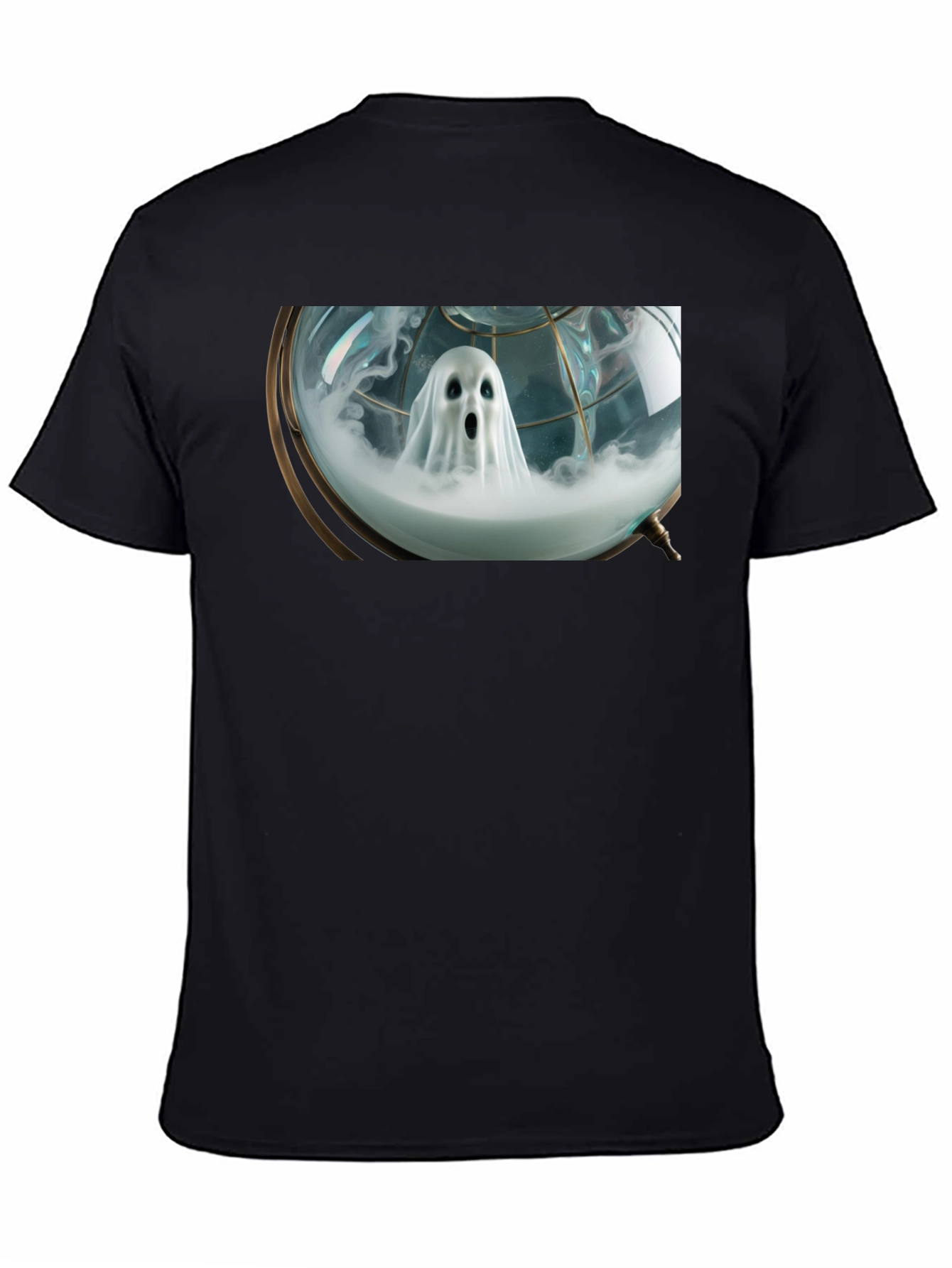Ghost Globe Graphic T-Shirt - Spooky Style