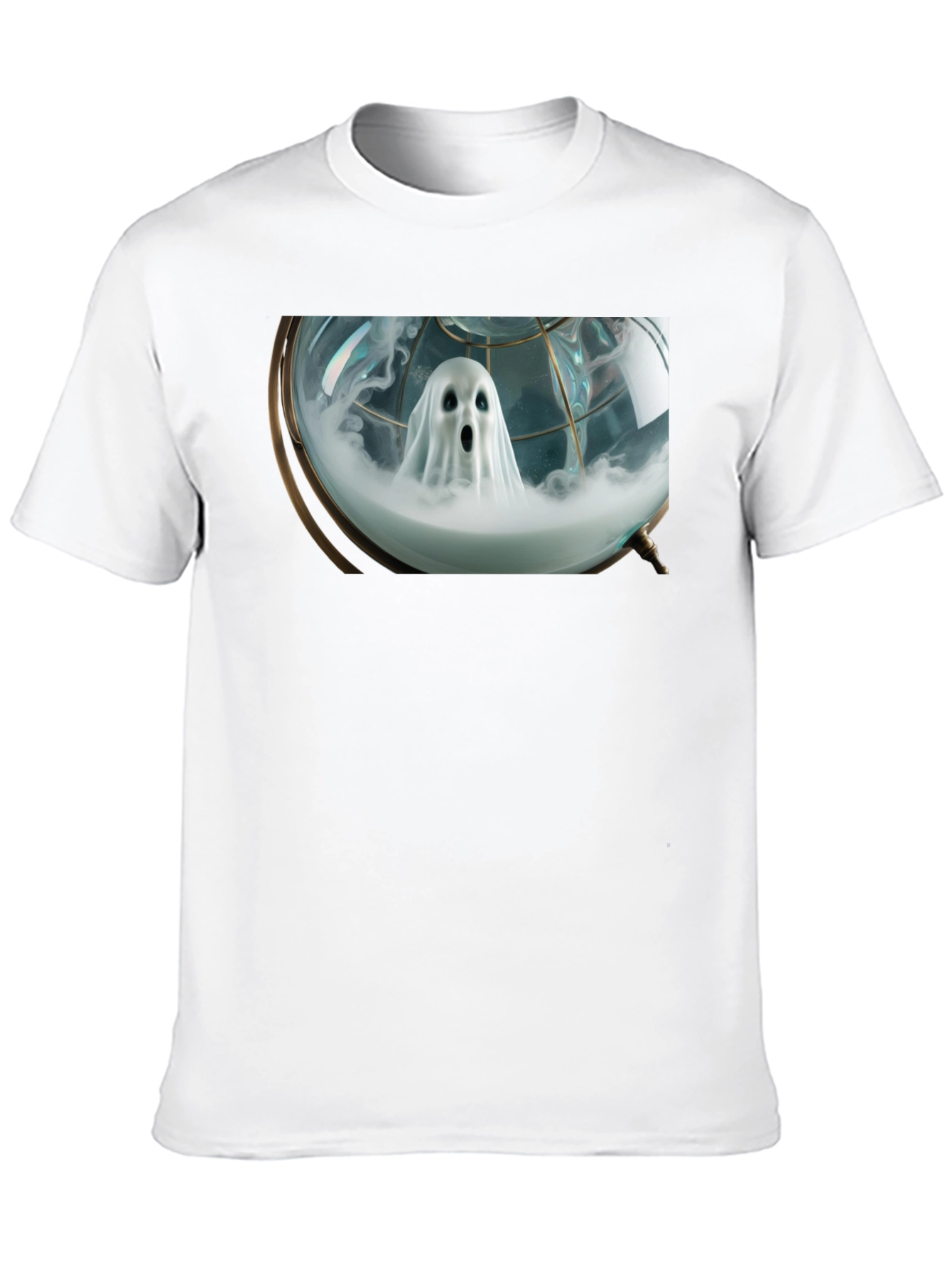 Ghost Globe Graphic T-Shirt - Spooky Style