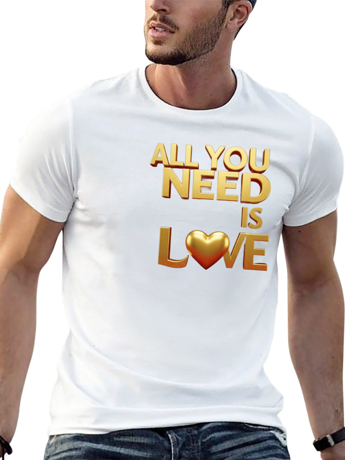All You Need is Love - Black Graphic Tee