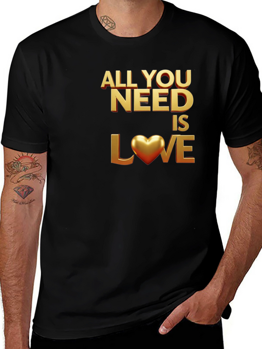 All You Need is Love - Black Graphic Tee