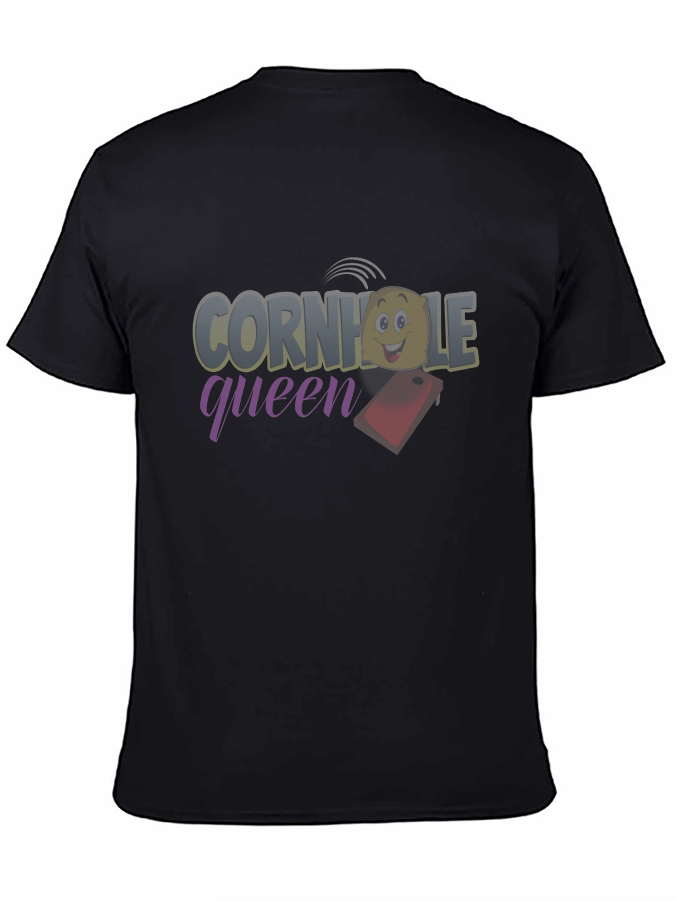 Cornhole Queen Black T-Shirt