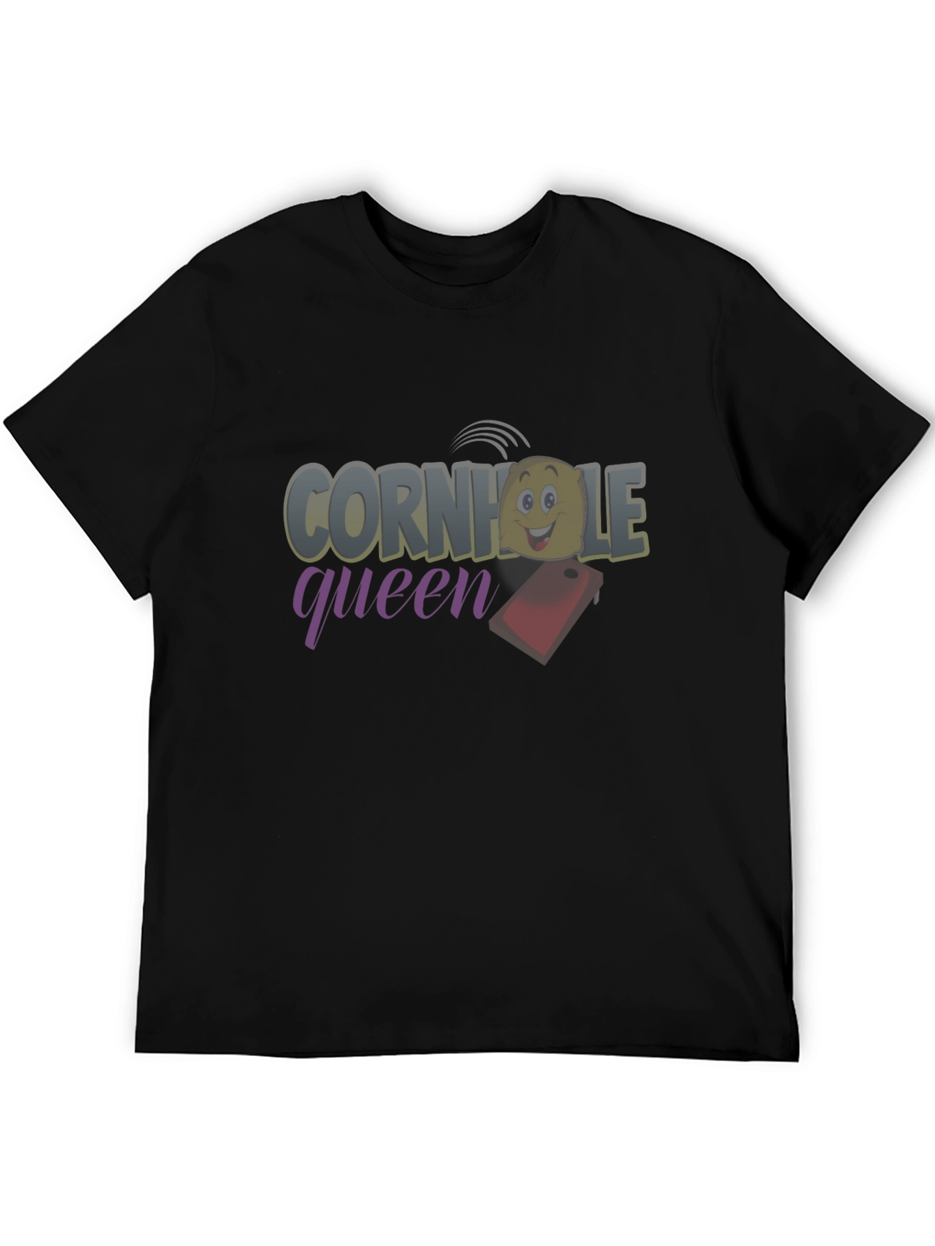 Cornhole Queen Black T-Shirt