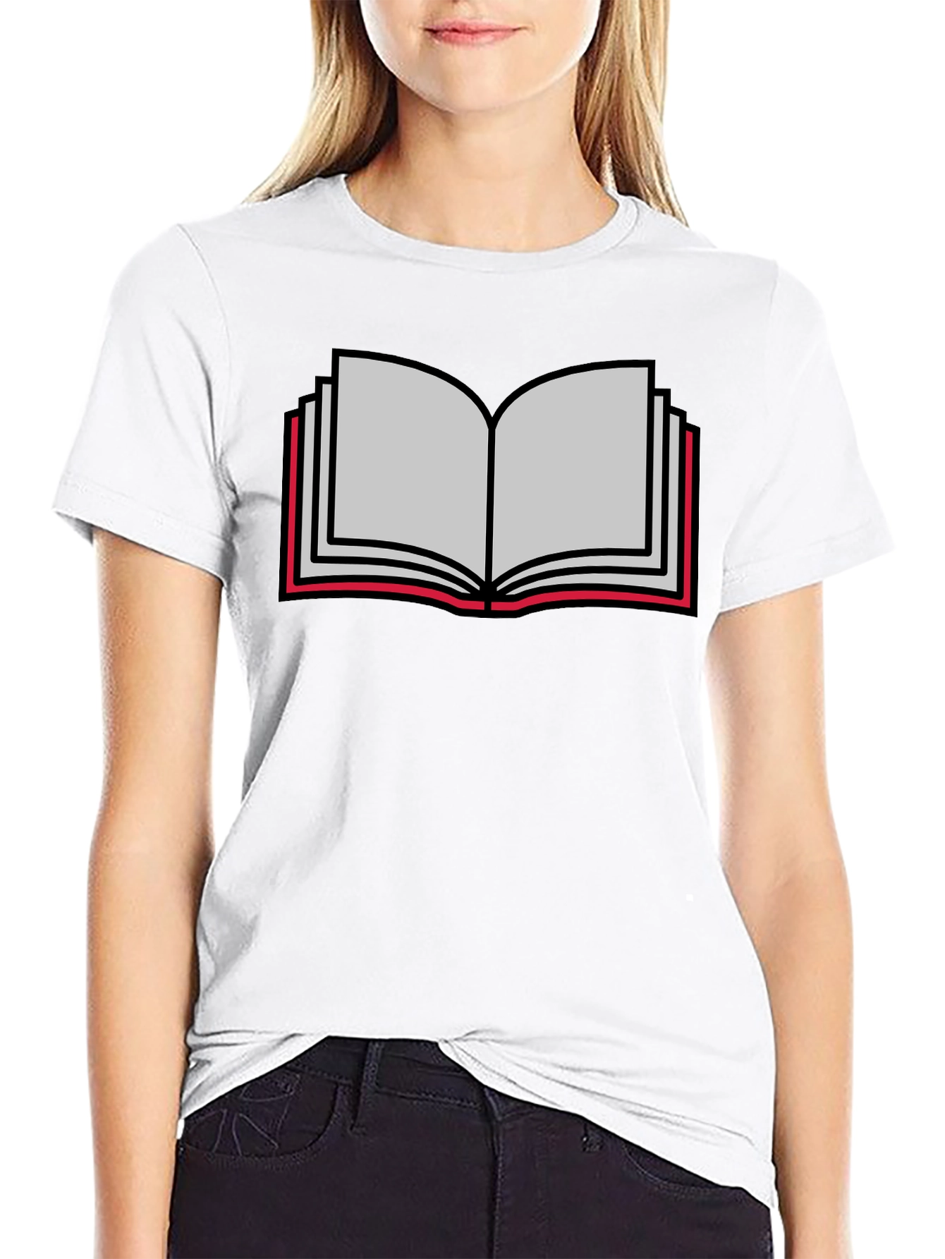 Book Lovers Tee - Open Book Graphic T-Shirt